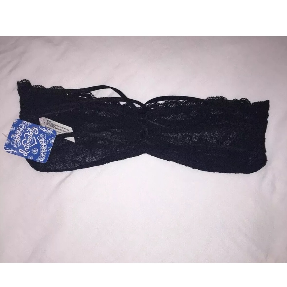 Free People Bralet Size S Intimately BLACK NWT - Picture 6 of 8